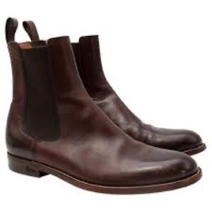 Gucci Mens Brown Leather Chelsea Boots